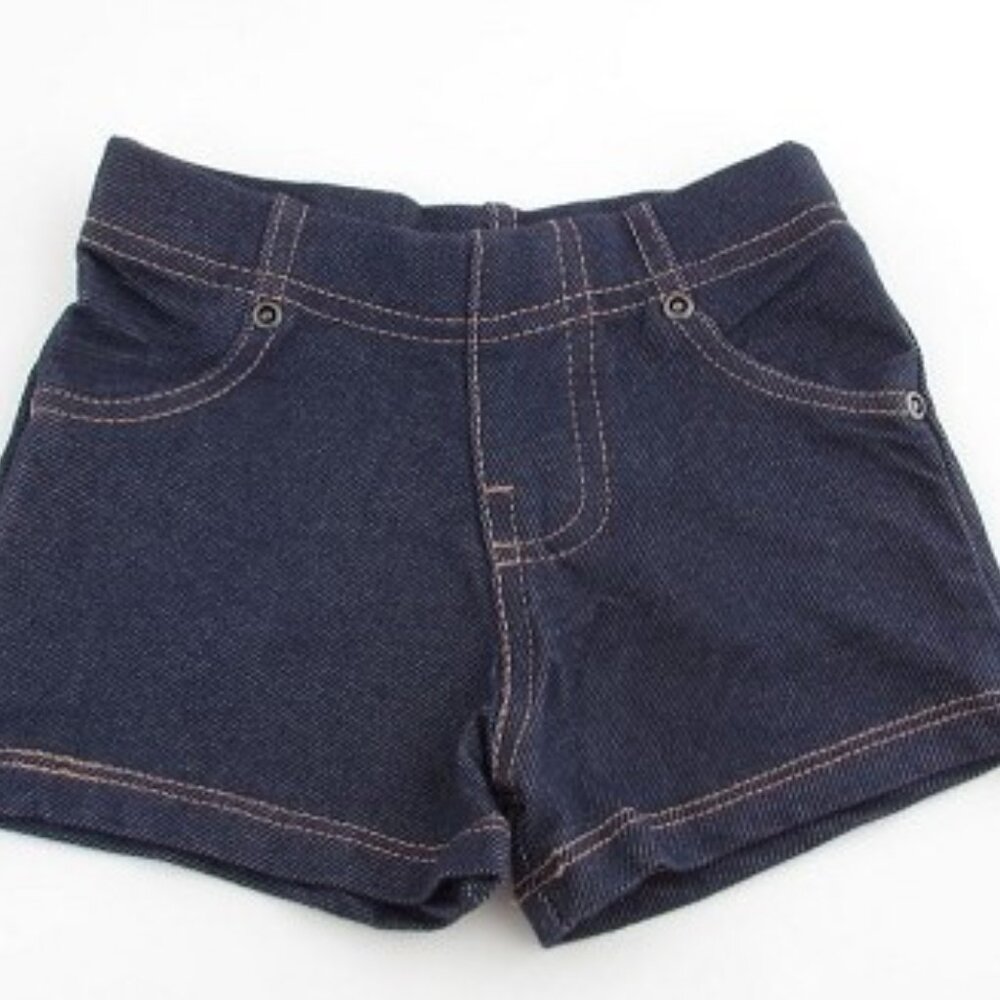 Stretch denim shorts
